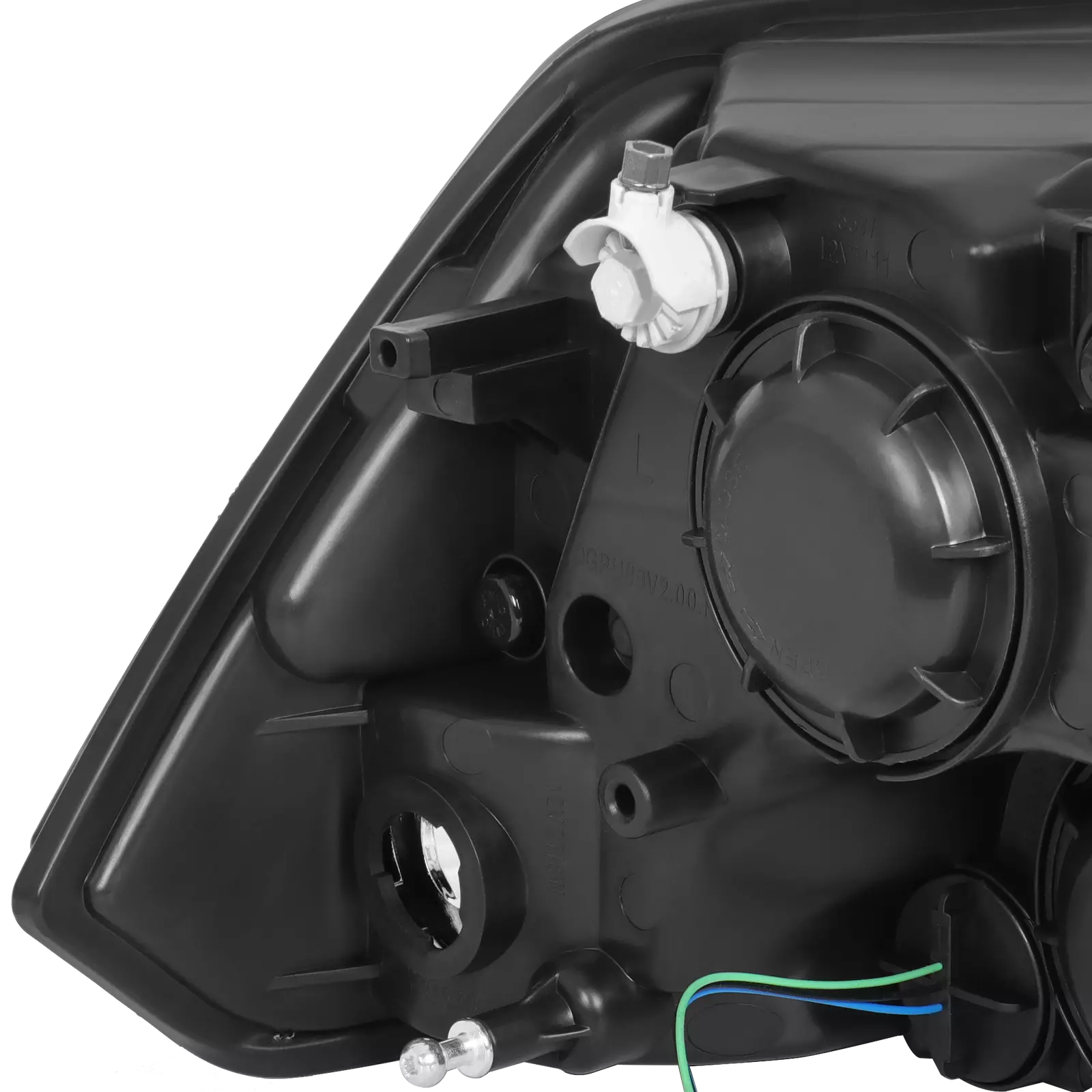 MOSTPLUS Pair Black Housing Headlights Assembly for 2011-2018 Dodge Ram 1500 2500 3500 4500