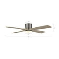 thumbnail image 6 of LEDET 54 in. 4 Solid Wood Blades Indoor Ceiling Fan with Light Kit and Remote, 6 of 8