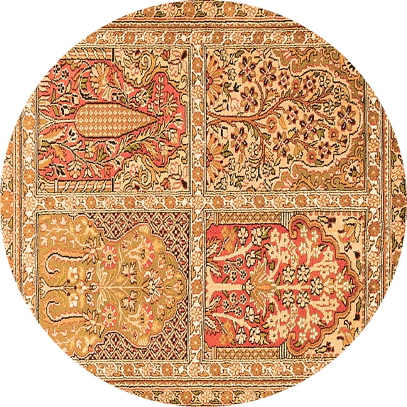 Ahgly Company Indoor Round Persian Orange Traditional Area Rugs, 6' Round