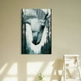 thumbnail image 5 of Shadudu Canvas Wall Art A Wild Horse and Foggy Mountain Photography Animals Wildlife Digital Art Modern Art Rustic Portrait Edgy for Living Room, Bedroom, Office 24x36in, 5 of 7