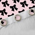 thumbnail image 4 of Manfei Princess Ribbon Teens Black Out Curtains, Dreamy Fairy Tale Bow Curtains Pack of 2 (42x63 Each), Pink Black Cartoon Bedroom Curtains, Curtains and Drapes Decor, 4 of 6