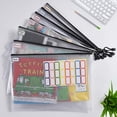 thumbnail image 3 of OMEYA Zipper Pouch, 24pcs Waterproof Plastic A4 Mesh Zipper Pouch, Letter Zipper File Bags, Multi-purpose Document Pouch Mesh Bags for School Office Traveling Organization, 3 of 7