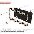 thumbnail image 3 of 1Pack License Plate Frames with Beige with Brown Green Polka Dot Pattern Includes Screws & Caps Full Accessories Included Size 6.3x12.2inch(16x31cm), 3 of 8