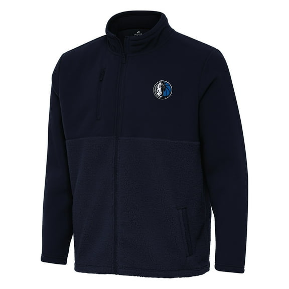 Men's Antigua Navy Dallas Mavericks Daily Fused Full-Zip Jacket