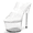 White, variant on WUXIN H&P Women's 7-Inch Clear Platform Heels Pole Dancer Shoes, Stiletto Ankle-Strap Sexy Pole Dancing Exotic High Heel Shoes for Party & Club, Clear 8