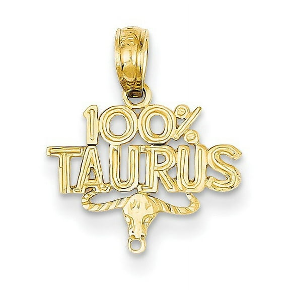 14K Yellow Gold 100% Taurus Charm (15.65 X 14.8) Made In United States d4055