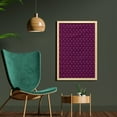 thumbnail image 2 of Purple Wall Art with Frame, Ornamental Curved Abstract Paisley Boteh Persian Cucumbers Teardrop Oriental Pattern, Printed Fabric Poster for Bathroom Living Room, 23" x 35", Plum Pink, by Ambesonne, 2 of 2