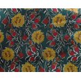 thumbnail image 4 of oneOone Georgette Viscose Fabric Leaves & Floral Block Printed Fabric 1 Yard 42 Inch Wide, 4 of 5