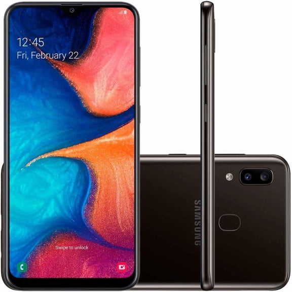 Restored SAMSUNG Galaxy A20 A205U 32GB Unlocked GSM Phone with Dual 13MP Camera (USA Version) - Black (Refurbished)