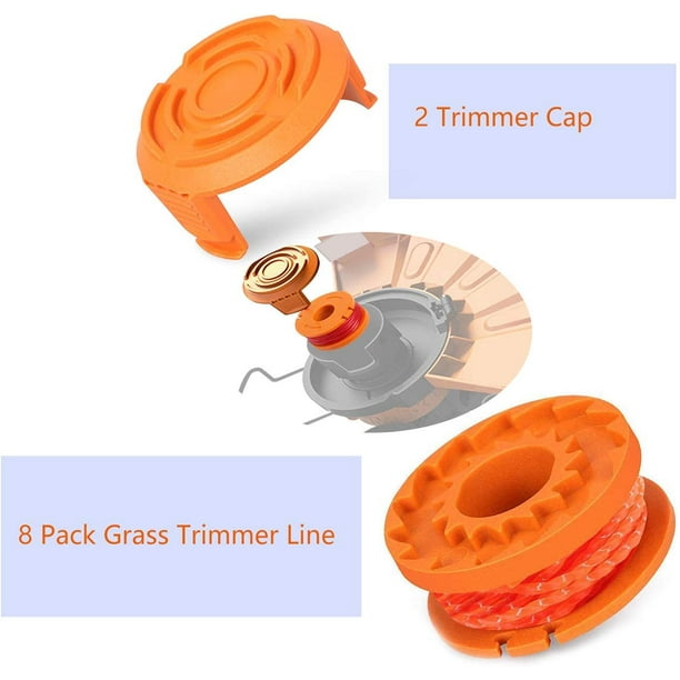 Edger Spools Replacement for Worx WG180 WG163 WA0010 Weed Wacker