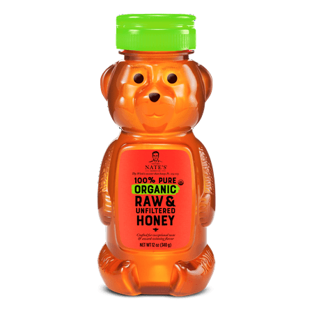 Nate's Organic Honey: 100% Pure, Raw & Unfiltered Honey - 12 fl oz Gluten-Free Honey
