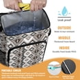 thumbnail image 2 of Travel Cooler Bag - Boho Bohemia Pioneer Flower Geometric Line Art Camping Beer Cooler Backpack with Bottle Opener- Waterproof Insulated Picnic Backpacks - Cooler Bag for Beach, 2 of 6