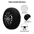 thumbnail image 2 of Sikiie Flying Butterflies PVC Leather Spare Tire Wheel Cover Spare Tire Cover, for Car Truck SUV Camper Trailer Universal Fit(14-17in)-17 inch, 2 of 6