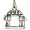 thumbnail image 1 of Sterling Silver 16" 1mm Box Chain 3D China Town Entrance Pendant Necklace, 1 of 2