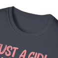 thumbnail image 3 of Just A Girl Who Loves Cats Floral Cat Lover T-Shirt, 3 of 4