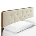 thumbnail image 4 of Modway Bridgette Twin Wood Platform Bed with Splayed Legs in Walnut/Beige, 4 of 13