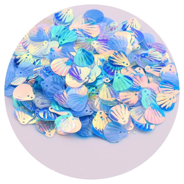 Seashell Sequins Multicolor Decorative Portable Oval Hologram Mermaid Paillette Sequins Daily Use