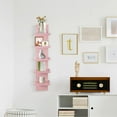 thumbnail image 3 of 5 Tier Wall Shelf Unit, Pink Wall Shelf, Multifunctional Display Floating Shelf, Bedroom and Home Decor Organizer, 3 of 8