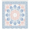 thumbnail image 3 of Ambesonne Greek Shower Curtain, Pastel Floral Grecian Design, 69"Wx84"L, Pale Blue White and Blush, 3 of 3