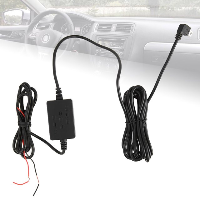 Câble Dur de Voiture, Kit de Fil Dur à Fonctions de Protection Multiples pour Chiens Électroniques pour GPS pour Enregistreurs de Conduite
