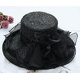 thumbnail image 2 of Women's Organza Hat Derby Fascinator for Tea Party Bridal Wedding Dress Hat, 2 of 3