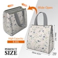 thumbnail image 3 of Pioneer Flower Floral Print Pattern Insulated Lunch Bag for Women & Adults,Large Portable Soft Cooler Lunch Bag,Thermal Food Storage Tote with Pearl Cotton,8.66L,8.75x5.75x9.5 Inch, 3 of 6