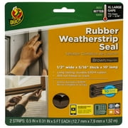 Duck Brand Heavy-Duty Brown XL Gap Rubber Weatherstrip Seal, .5 in. x .31 in. x 10 ft.