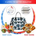 thumbnail image 4 of Light Blue and Black Of Leopard Print Womens Lunch Box for Work,Insulated Large Lunch Bag for Tween and Teen,Loncheras Para Mujer,Leakproof Adult Lunch Bag for Work,Beach,Travel,Picnic,Camping, 4 of 7