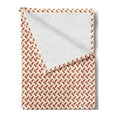 thumbnail image 2 of Abstract Soft Flannel Fleece Blanket, Rounded Small Shapes Conceptual Herringbone Pattern Design Minimalist Maze Inspired, Cozy Plush for Indoor and Outdoor Use, 60" x 80", Red Cream, by Ambesonne, 2 of 5