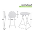 thumbnail image 2 of Foldable Stool, 6 Pack Portable Collapsible Folding Stools with Handle for Indoor Outdoor, 230lbs Capacity, 18 Inch White, 2 of 5
