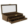thumbnail image 5 of Knife Storage Box, 3-Tier Knife Display Case Organizer(Walnut Color) 15.7 *7.6 *4.7 in, 5 of 16