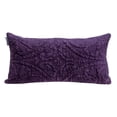 thumbnail image 1 of HomeRoots 402843 Purple Quilted Velvet Lumbar Throw Pillow, 1 of 1