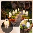 thumbnail image 6 of 6Pack Solar Halloween Witch Ghost Garden Stake Light, Spooky Halloween Ghost Decor, Waterproof LED Stake Decorations Outdoor Garden Patio Lawn Pathway, 6 of 6