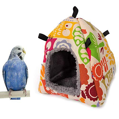 Keersi Wood Perch Toy with Bell for Bird Parrot Parakeet Cockatiel Conure Cockatoo African Grey Macaw Eclectus  Lovebird Finch Canary Budgie Cage Stand Swing 