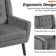 thumbnail image 4 of UIXE Accent Chair Velvet Upholstered Armchair for Living Room Bedroom Side Sitting for Home Office, Gray, 4 of 7