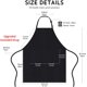 thumbnail image 2 of Delantales de cocina yuxing impermeables ajustables negros con 2 bolsillos para hombres y mujeres, 2 of 5