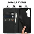 thumbnail image 4 of for Samsung Galaxy A26 5G Wallet Case, PU Leather + TPU, Magnetic Card Holder with Kickstand, Shockproof Full Body Protective Flip Cover, Classic Design for Galaxy A26 5G Men Women, Black, 4 of 8