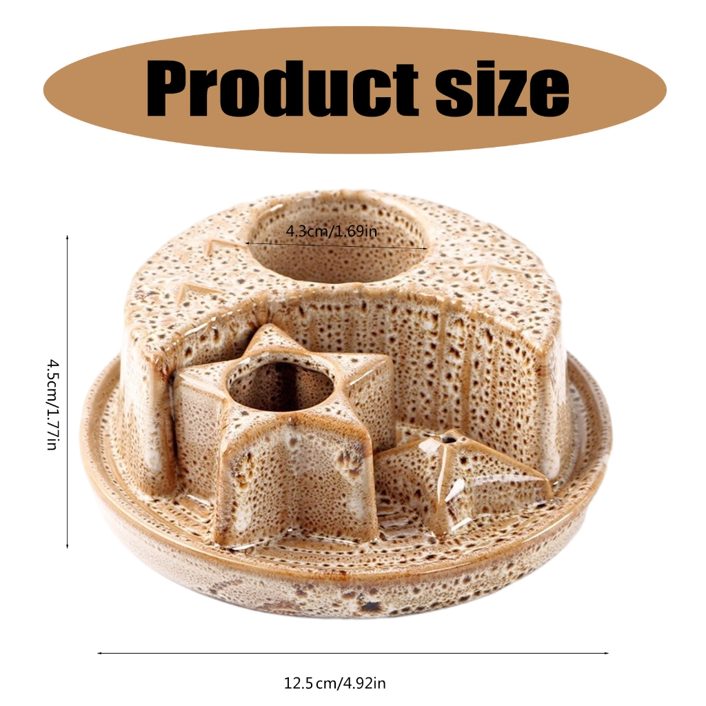 BQBQERT Yoga Ceramics Holders for Burning Incenses Stick Sages and Candle Ashes Catchers