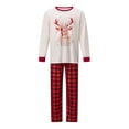 thumbnail image 2 of AceBaby Christmas Family Matching Pajamas Reindeer Letter Print Holiday Loungewear Sleepwear PJs, 2 of 10