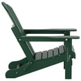 thumbnail image 5 of Polytrends  Laguna Hdpe All Weather Outdoor Patio Foldable Adirondack Chair With Side Table (2-Piece Set) Dark Green, 5 of 5