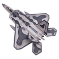 thumbnail image 4 of Modelo de aleación de 1/100 F22 con soporte para estante coración de oficina CUTICAT Juguetes de combate fundidos a presión, 4 of 8