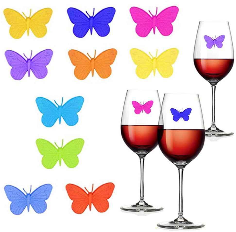 Cup Wine Glass Drink Silicone Label Tag Charms Bottle Suction 