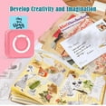 thumbnail image 3 of Print Pods Mini Printer Portable tooth Thermal Inkless Sticker Printer with Rolls Thermal Paper and Sticker for iOS & Android Pocket Printer for Photo Note Study Label DIY, 3 of 7