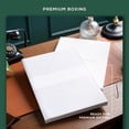 thumbnail image 7 of Beechmore Books A3 Sketchbook – 11.7x16.5" Premium Vegan Leather Bound Extra Large Sketch Book Hardcover, 160gsm 160 Perforated Ivory Pages, Blank Sketch Pad, Gift Boxed, Back Pocket, Ribbon Bookmark, 7 of 7