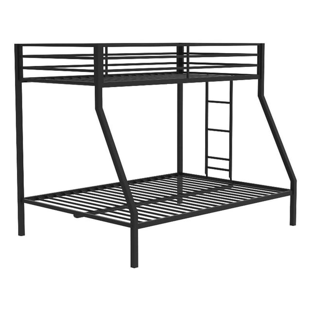 Coaster Alevera Lit Superposé Transitionnel en Acier Simple sur Double avec Échelle, Noir