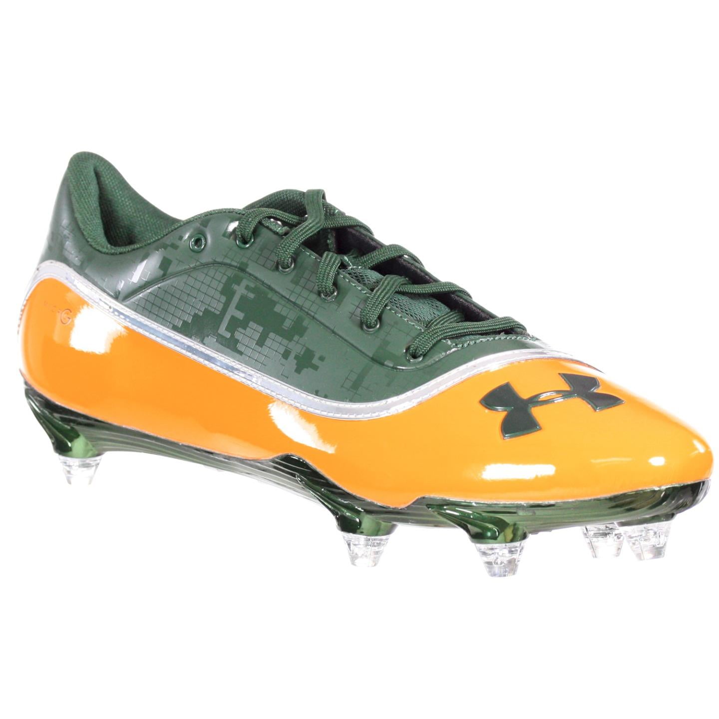 green and gold football cleats
