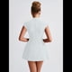 thumbnail image 4 of Vestido Mini de Verano Sexy para Mujer, con Mangas , Escote en V Profundo y Cremallera, Corte A, Ajustado, para Fiesta L, 4 of 7