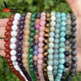 thumbnail image 2 of Cuentas de piedra natural de 4, 6, 8 y 10 mm, lava, amazonita, ágata, amatista, turmalina, cuentas redondas para hacer joyas, pulseras de bricolaje, 2 of 5