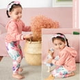 thumbnail image 6 of Jeccie Infant Toddler Baby Girl Clothes Long Sleeve Hoodie Sweatshirt Floral Pants Outfit Sets 3-4 Years, 6 of 10