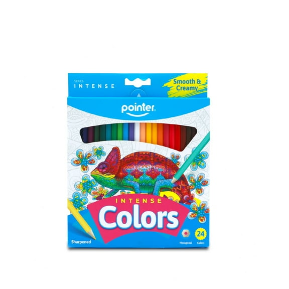 Pointer Intense Colors Hexagonal Pencils 24 Count